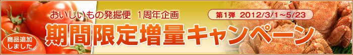 おいしいもの発掘便 1周年