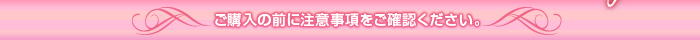 ご購入前に注意事項をご確認ください