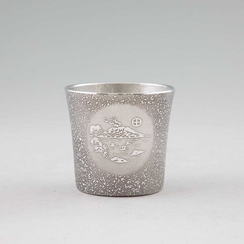 ［薩摩錫器 薩摩錫器工芸館］薩摩錫器 タンブラー桜島