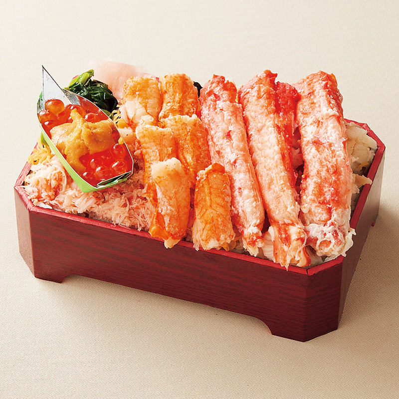 ［鱗幸食品］タラバガニと毛ガニの味比べ三色弁当