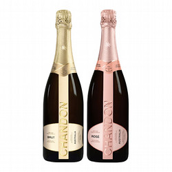 ⑦［リカーショップ］〈シャンドン〉オーストラリア産 白＆ロゼ スパークリングワイン２本セット