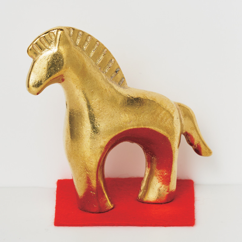 ［芝崎合金鋳造所］真鍮鋳物 干支オブジェ『午』