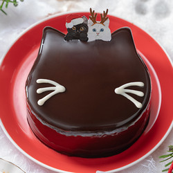 ［パステル］黒ねこホリデーケーキ～チョコレート～（ニットバック付き）【池袋店舗お渡し】