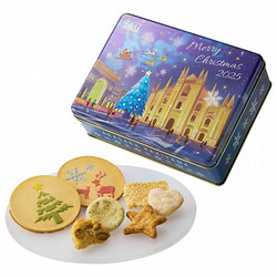 クッキー様☆メリークリスマス☆ 受注生産商品】Curlyのクリスマスクッキー缶☆いちごちゃんx Happy