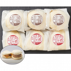 〈田原ハム〉鹿児島産 黒豚角煮まん&黒豚バーガーセット