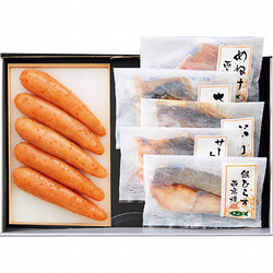 〈やまや〉無着色辛子明太子・レンジで簡単焼魚詰合せ