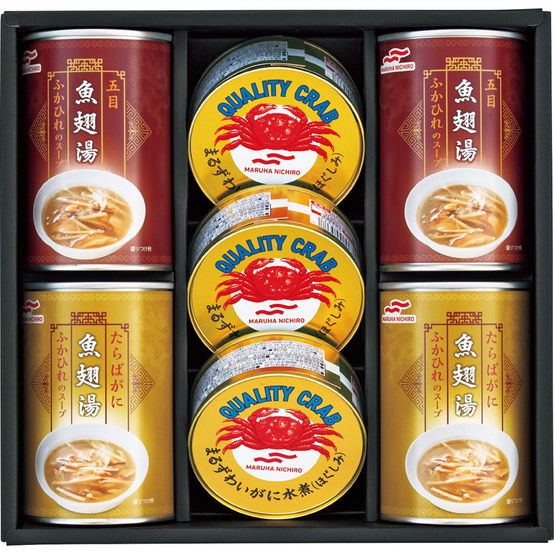 マルハニチロ〉かに缶詰・ふかひれスープ缶詰詰合せ - 東武 夏の