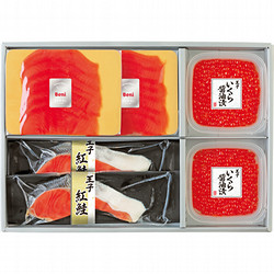 〈王子サーモン〉紅鮭スモークサーモン・いくら・塩紅鮭詰合せ