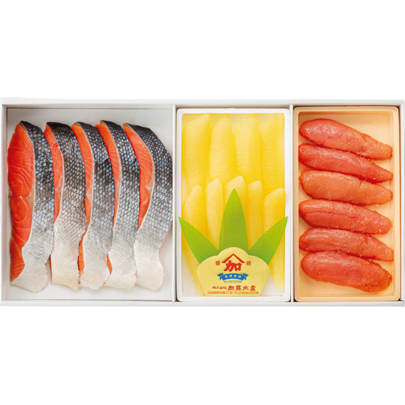 紅鮭切身・塩数の子・無着色辛子明太子詰合せ - 東武 冬の贈り物 2025