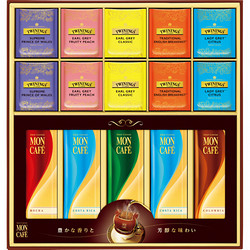 〈モンカフェ&トワイニング〉ドリップコーヒー&ティーバッグ詰合せ