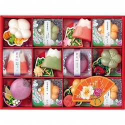 〈京洛 辻が花〉京のお茶漬とお吸物 迎春最中詰合せ