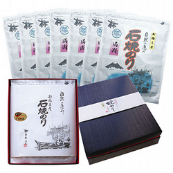 [金庄・茶茶]石焼のり 満潮 6袋漆調箱入 （船橋三番瀬産）