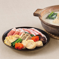 京料理 美濃吉 湯葉と伊勢美稲豚の豆乳しゃぶしゃぶ鍋