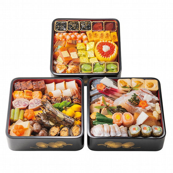 池袋店舗お渡し】東京吉兆（和）輪島塗三段重 - 令和八年 東武のおせち