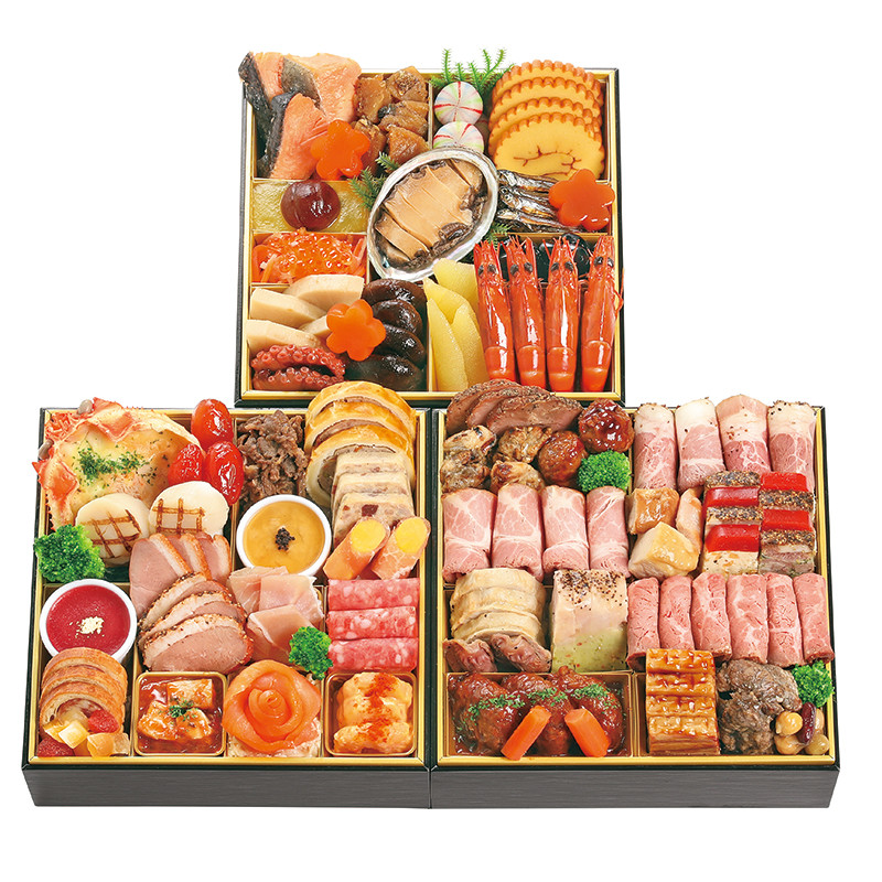 池袋店舗お渡し】京都・祇園 京彩宴（和洋）三段重 - 令和八年