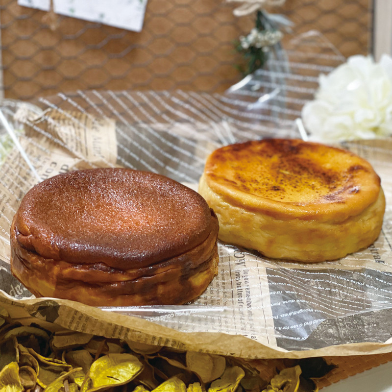 ［キイロとキイロ］鹿児島市バスク芋チーズケーキ＆スイート芋チーズブリュレ食べ比べセット