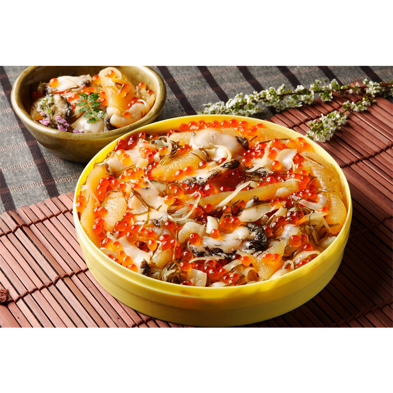 【送料込み】北海道蝦夷あわび・いくら・帆立松前漬