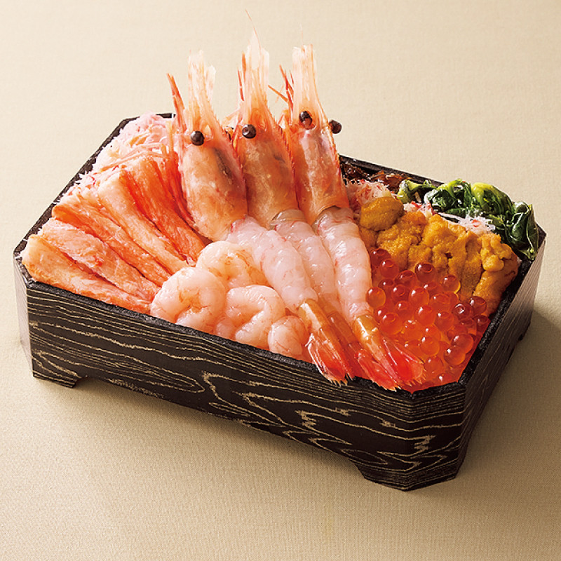 ［魚と肉と北海道 蔵］ボタン海老贅沢弁当