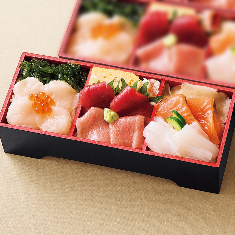 ［寿司料理 谷ふじ］三宝物語（サクラマス・いかソーメン）