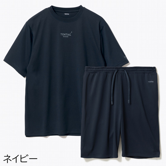 TENTIAL BAKUNE Dry ユニセックス 半袖上下セットM Navy TENTIAL］BAKUNE Dry Men's上下セット（半袖Tシャツ・ショートパンツ