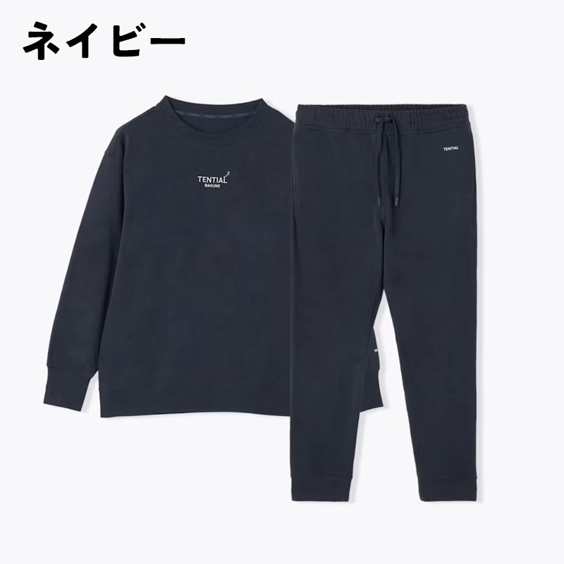 TENTIAL BAKUNE スウェット M ネイビー 上下セット ウィメンズ TENTIAL］BAKUNE スウェット Women's 上下セット（長袖クルーネック