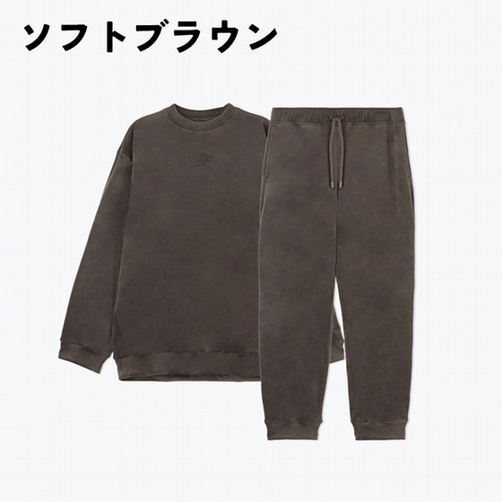 TENTIAL BAKUNE ベロア調 スウェット セットアップ TENTIAL］BAKUNE ベロア ユニセックス 上下セット（長袖クルーネック