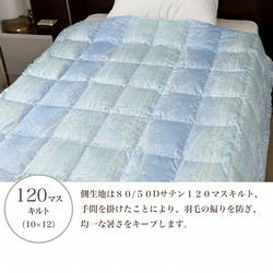 羽毛肌掛けふとん 120マスキルト【送料込み】