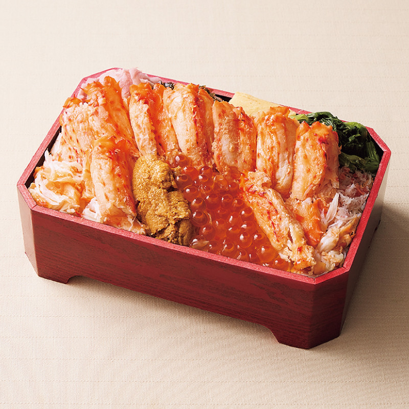 ［鱗幸食品］花咲蟹三色弁当