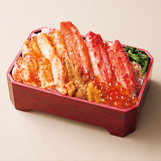 【2週目】［鱗幸食品］たらばがに・花咲蟹三色弁当【池袋店舗受取】
