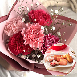 ［リンクフローリスト］フラワーブーケ＆［アンテノール］苺のクリームサンド アソート（M）【送料込み】