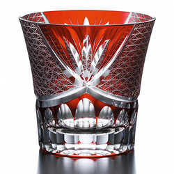 【父の日】［GLASS WORKS NARUMI］【スワール】オールドグラス（赤）