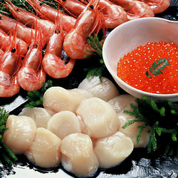 【年内配送】［カネコメ田中］いくら醤油漬＆ホタテ貝柱＆甘えび【送料込み】