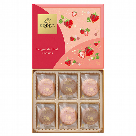 ゴディバ］あまおう苺ラングドシャクッキー アソートメント 18枚入