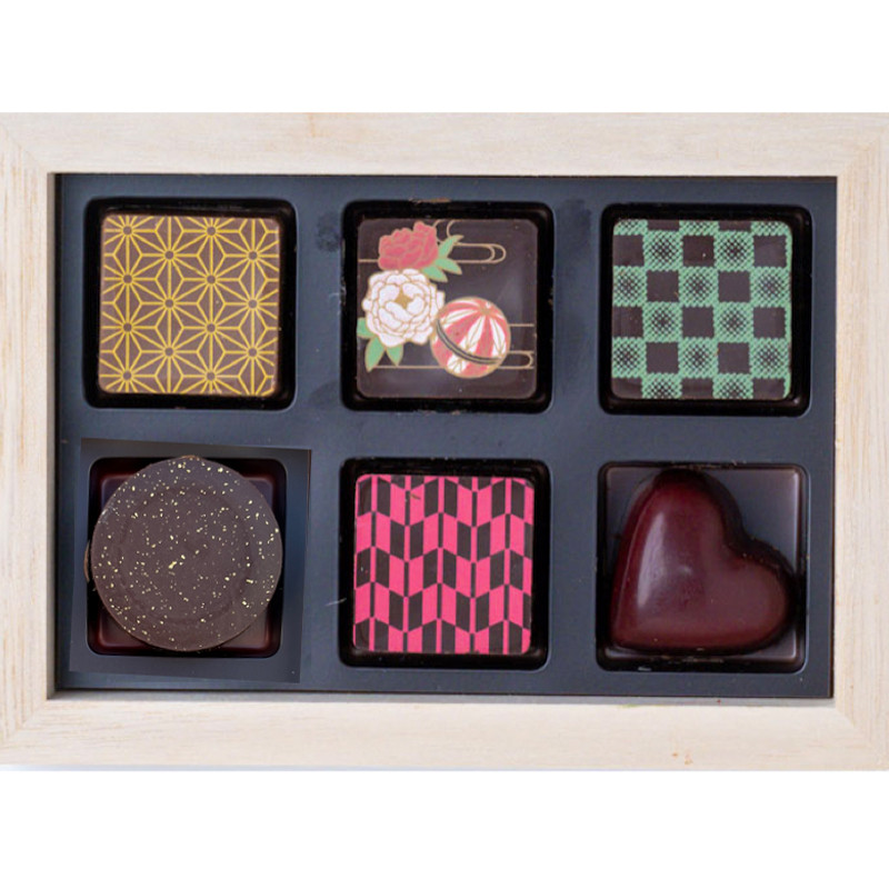 ショコラティエ川路］和ショコラ6粒入り - 2026バレンタインお届け