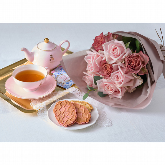 ホシファーム］フリルブーケ8本ニュアンスピンク＆ニナスシークレット