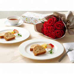 ［ホシファーム］フリルブーケ８本＆７種のフルーツのパウンドケーキ ４個【送料込み】