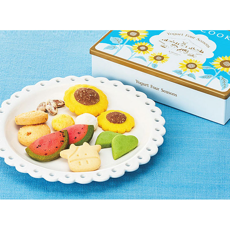 [かん朔] オルくん&クッキーちゃん＊セット販売 ヨーグルト フォーシーズンズ〉ヨーグルトサマークッキー缶 - 東武 夏