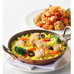 トマトのショートパスタ＆青森ほたてのパエリアセット