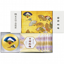 東京国立博物館 限定ギフト〈錦松梅〉『富士山草花図扇面散屏風』有田焼容器入・小袋