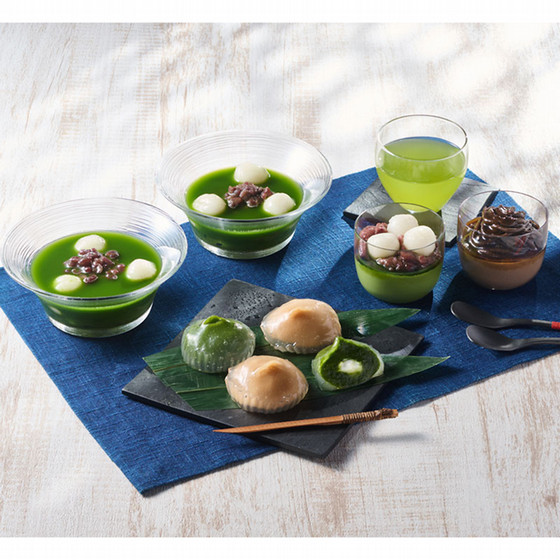 京都・東山茶寮］宇治抹茶冷やしぜんざいと抹茶スイーツセット - 東武
