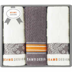 〈BEAMS DESIGN〉フェイスタオルギフト グレー