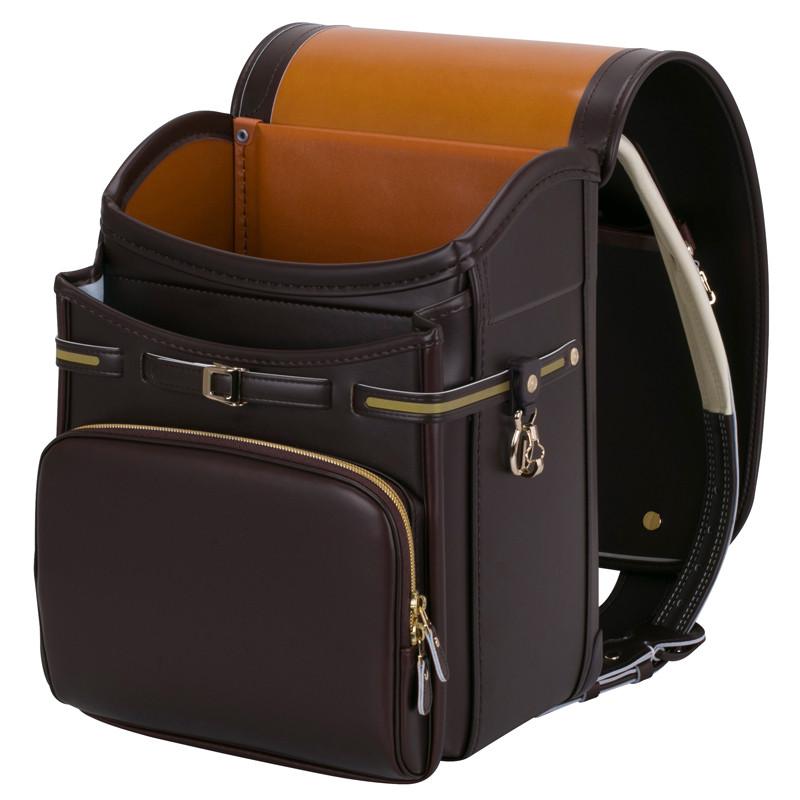 ふわりぃ］ジップ女児 ブラウン／ブラウン - 2026 東武のランドセル