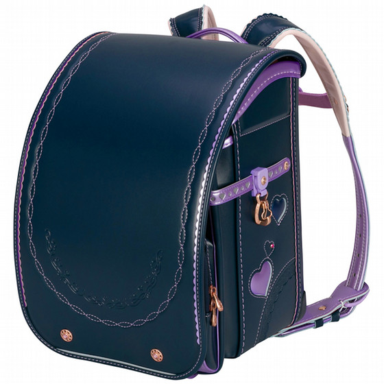 ふわりぃ］プラチナセレクト女児 ネイビー×パールラベンダー【ご優待