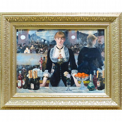 ［名画復刻 複製版画～STUDIO ART WALK USA～］エドゥアール・マネ「フォリー・べルジェールのバー」キャンバスエディション