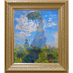 ［名画復刻 複製版画～STUDIO ART WALK USA～］クロード・モネ「散歩・日傘をさす女」キャンバスエディション