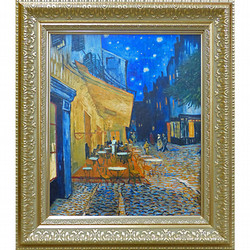 ［名画復刻 複製版画～STUDIO ART WALK USA～］フィンセント・ファン・ゴッホ「夜のカフェテラス」キャンバスエディション
