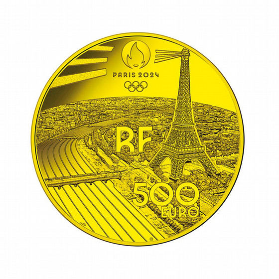 ［ＳＧＣゴールドショップ］500ユーロ金貨＜オリンピックトーチ＞　裏面