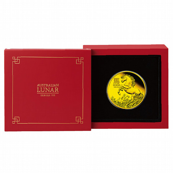 SGCゴールドショップ］「午年馬図記念コイン」100豪ドル金貨