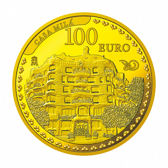 ［SGCゴールドショップ］アントニ・ガウディ没後１００年記念コイン100ユーロ金貨＜カサ・ミラ＞