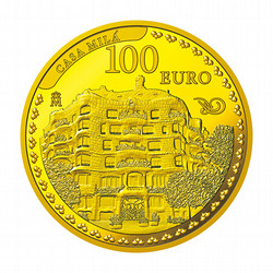 ［SGCゴールドショップ］アントニ・ガウディ没後１００年記念コイン100ユーロ金貨＜カサ・ミラ＞